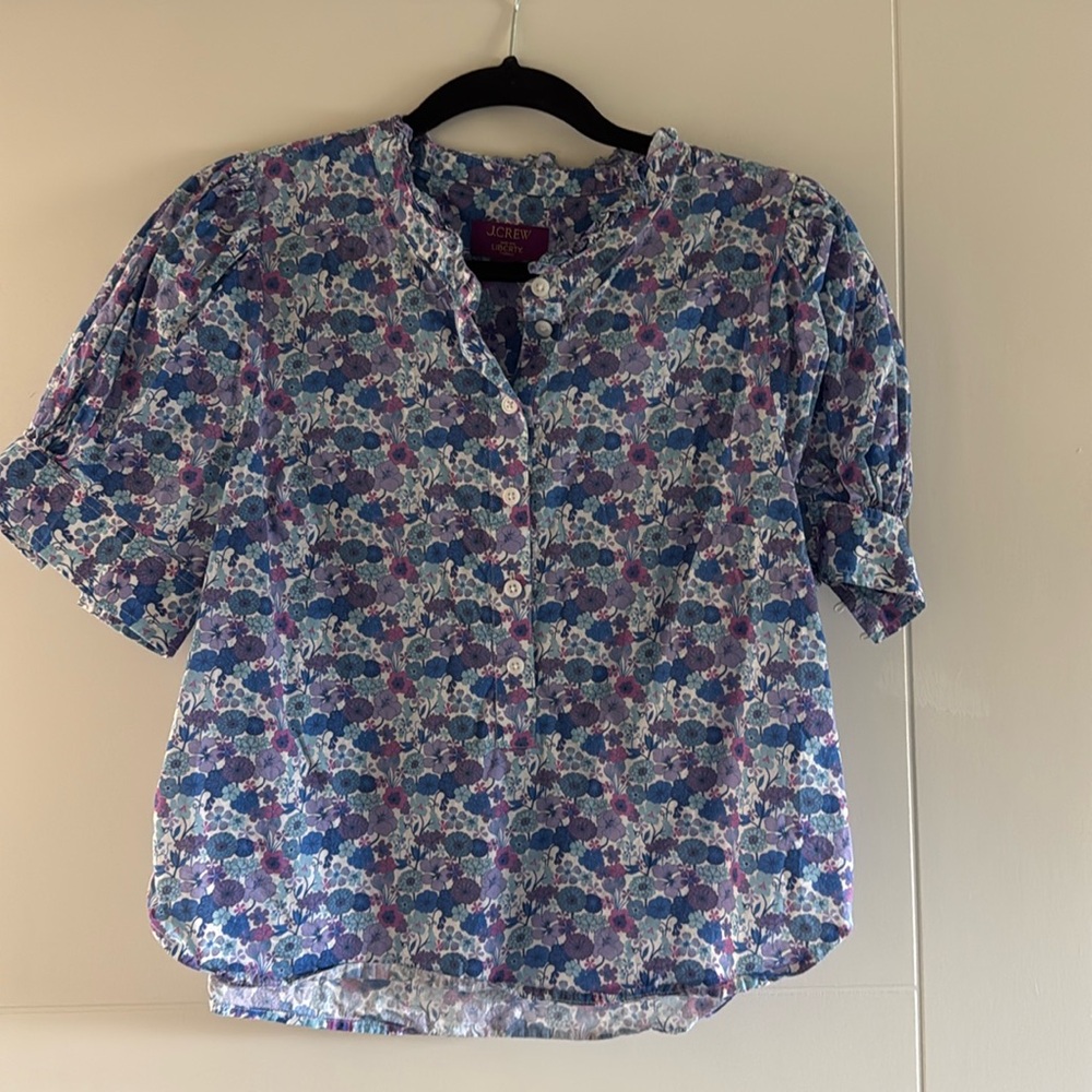 J Crew x Liberty Puff Sleeve Blouse